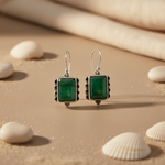 Load image into Gallery viewer, Emerald Earrings in 925 Sterling Silver for Women | Gift