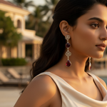 Load image into Gallery viewer, 925 Silver Ruby Drop Earrings for Women | Gemstone Jewelry