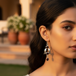 Load image into Gallery viewer, 925 Silver Garnet Drop Earrings for Women | Gemstone Jewelry