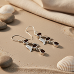Load image into Gallery viewer, 925 Silver Garnet Drop Earrings for Women | Gemstone Jewelry