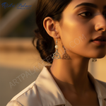 将图像加载到图库查看器中, 银色凯尔特结珍珠耳环 | 女士珠宝