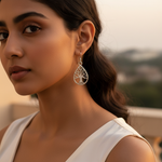 Load image into Gallery viewer, 925 Silver Tree of Life Earrings | Teardrop Dangle Earrings