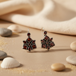 将图像加载到图库查看器中, 925 Silver Garnet Flower Earrings | Women's Jewelry Gift