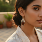 Load image into Gallery viewer, Pendientes de lágrima de granate en plata 925 para mujer | Joyería de regalo