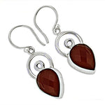 Load image into Gallery viewer, 925 Silver Garnet Teardrop Earrings for Women | Gift Jewelry