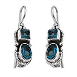 Load image into Gallery viewer, 925 Sterling Silver Blue Topaz Earrings | For Women | Gift
