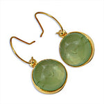Load image into Gallery viewer, gold plating Tone Green Gemstone Earrings for Women | Daily Wear Jewelry