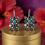 Load image into Gallery viewer, 925 Silver Multi-Gemstone Earrings for Women | Statement Jewelry