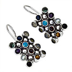 Load image into Gallery viewer, 925 Silver Multi-Gemstone Earrings for Women | Statement Jewelry