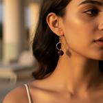 Load image into Gallery viewer, gold plating Amethyst Drop Earrings for Women | Gemstone Jewelry