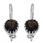 将图像加载到图库查看器中, 925 Silver Smoky Quartz Earrings for Women | Gemstone Jewelry