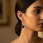 Load image into Gallery viewer, 925 Silver Onyx Drop Earrings for Women | Daily Wear