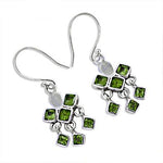 Load image into Gallery viewer, 925 Silver Peridot Earrings for Women | Green Gemstone Jewelry