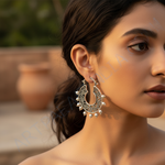 Load image into Gallery viewer, 925 Silver Pearl Hoop Earrings for Women | Dangle Earrings