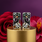 Load image into Gallery viewer, Pendientes de plata con piedras geométricas para mujer | Joyas con estilo