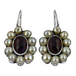 Load image into Gallery viewer, Silver Pearl & Gemstone Earrings for Women | Daily Wear