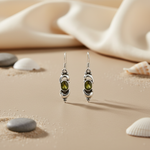 将图像加载到图库查看器中, 925 Sterling Silver Green Stone Earrings for Women | Gift