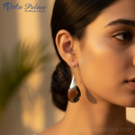 Load image into Gallery viewer, Smoky Quartz Teardrop Earrings for Women | Sterling Silver Jewelry