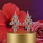 Load image into Gallery viewer, 925 Silver Rose Quartz Drop Earrings for Women | Floral Jewelry