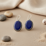Load image into Gallery viewer, 925 Silver Lapis Lazuli Earrings for Women | Gemstone Jewelry