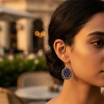 Load image into Gallery viewer, 925 Silver Purple Stone Earrings for Women | Dangle Earrings
