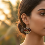 Load image into Gallery viewer, Pendientes de corazón con piedras preciosas en plata 925 | Regalo para mujer