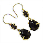 Load image into Gallery viewer, gold plating Onyx Teardrop Earrings for Women | Dangle Earrings