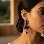 Load image into Gallery viewer, 925 Silver Purple Gemstone Drop Earrings for Women | Gift Jewelry