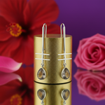 Load image into Gallery viewer, 925 Silver Rose Quartz Drop Earrings for Women | Gift