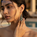 Load image into Gallery viewer, 925 Silver Peridot Dangle Earrings for Women | Gemstone Jewelry