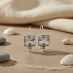 将图像加载到图库查看器中, 925 Silver Moonstone Square Drop Earrings for Women | Gift