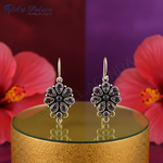 Load image into Gallery viewer, Pendientes de flor de amatista en plata 925 para mujer | Pendientes colgantes