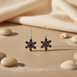将图像加载到图库查看器中, 925 Silver Garnet Flower Earrings | Women's Jewelry Gift