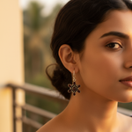 将图像加载到图库查看器中, 925 Silver Garnet Flower Earrings | Women's Jewelry Gift