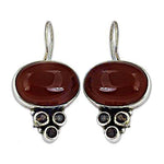 Load image into Gallery viewer, 925 Silver Carnelian Drop Earrings for Women | Gemstone Jewelry