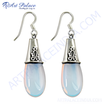 Load image into Gallery viewer, 925 sterling silver dangle earrings featuring teardrop-shaped opalite gemstones.