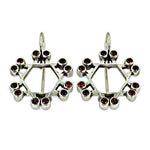 Load image into Gallery viewer, 925 Silver Garnet Hexagon Earrings for Women | Dangle Jewelry