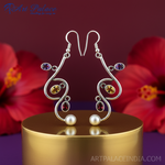 Load image into Gallery viewer, 925 Silver Gemstone Drop Earrings for Women | Daily Wear Jewelry
