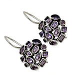 Load image into Gallery viewer, 925 Silver Amethyst Drop Earrings for Women | Gemstone Jewelry