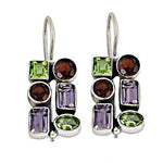 Load image into Gallery viewer, 925 Silver Multi-Gemstone Earrings for Women | Dangle Earrings