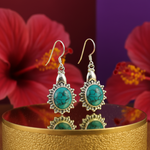 Load image into Gallery viewer, 925 Sterling Silver Turquoise Earrings for Women | Dangle Jewelry