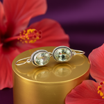 Load image into Gallery viewer, 925 Silver Green Amethyst Earrings for Women | Dangle Jewelry