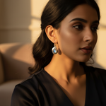 Load image into Gallery viewer, 925 Silver Moonstone Earrings | Dangle Earrings for Women