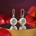 Load image into Gallery viewer, 925 Silver Moonstone Earrings | Dangle Earrings for Women
