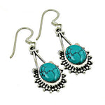 Load image into Gallery viewer, 925 Silver Turquoise Teardrop Earrings for Women | Gift Jewelry