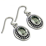 Load image into Gallery viewer, 925 Silver Green Amethyst Earrings for Women | Dangle Jewelry