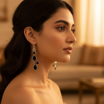 Load image into Gallery viewer, 925 Silver Garnet Drop Earrings for Women | Gemstone Jewelry