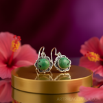 Load image into Gallery viewer, Pendientes de turquesa en plata de ley 925 para mujer | Joyería floral