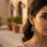 将图像加载到图库查看器中, 925纯银黄水晶宝石耳环(女士款)| 礼品首饰