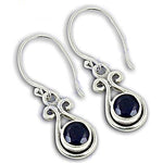 将图像加载到图库查看器中, 925 Sterling Silver Sapphire Drop Earrings for Women | Gift